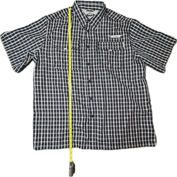 Habit Mens XL Solar UV Protection Short Sleeve Fishing Shirt Vented Outdoor - Picture 4 of 12